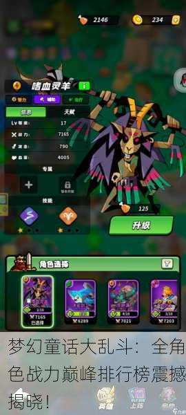 梦幻童话大乱斗：全角色战力巅峰排行榜震撼揭晓！