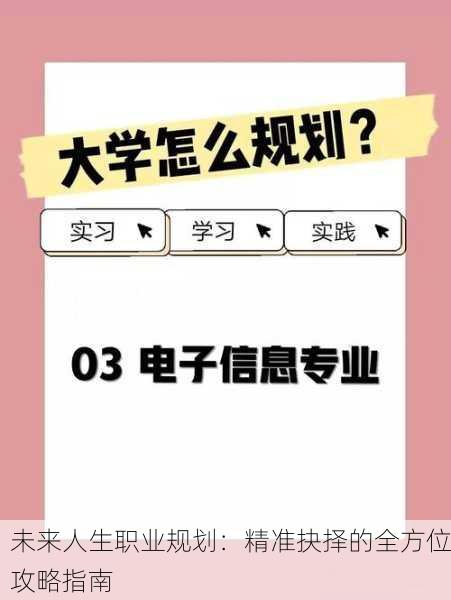 未来人生职业规划：精准抉择的全方位攻略指南