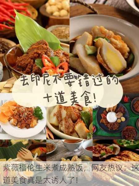 紫薇福伦生米煮成熟饭，网友热议：这道美食真是太诱人了！