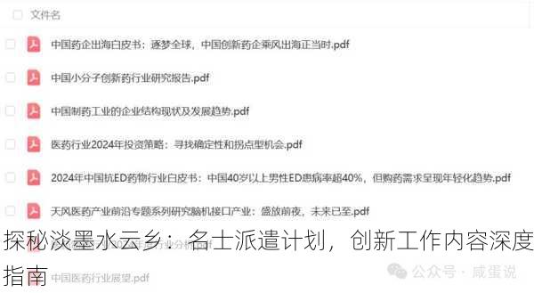 探秘淡墨水云乡：名士派遣计划，创新工作内容深度指南