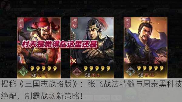 揭秘《三国志战略版》：张飞战法精髓与周泰黑科技绝配，制霸战场新策略！
