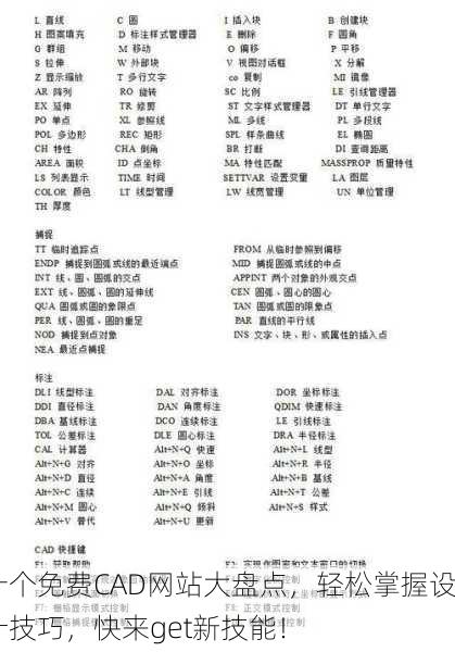 十个免费CAD网站大盘点，轻松掌握设计技巧，快来get新技能！