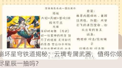 崩坏星穹铁道揭秘：云璃专属武器，值得你倾尽星辰一抽吗？