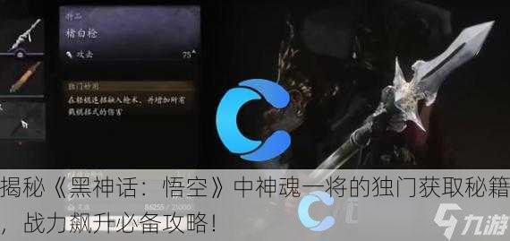 揭秘《黑神话：悟空》中神魂一将的独门获取秘籍，战力飙升必备攻略！