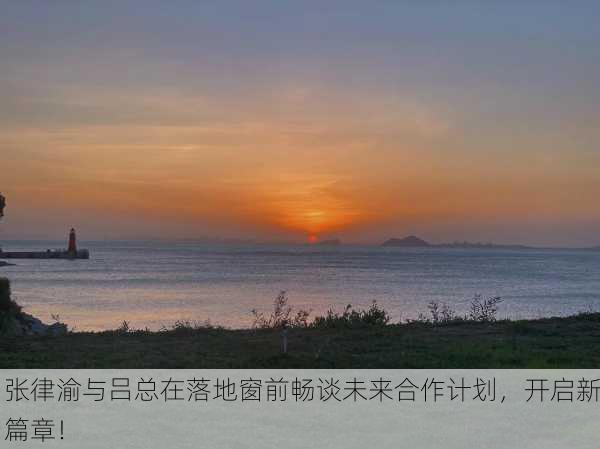 张律渝与吕总在落地窗前畅谈未来合作计划，开启新篇章！
