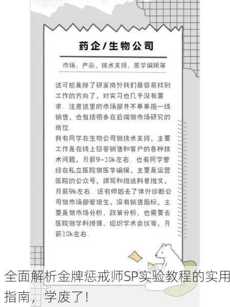 全面解析金牌惩戒师SP实验教程的实用指南，学废了！