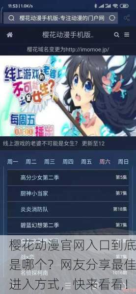 樱花动漫官网入口到底是哪个？网友分享最佳进入方式，快来看看！