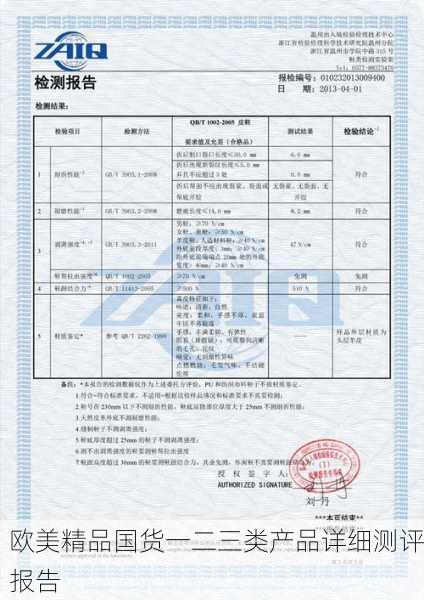 欧美精品国货一二三类产品详细测评报告