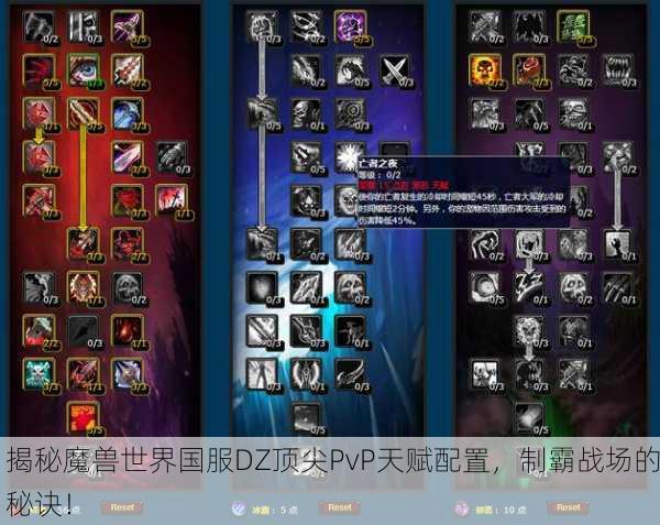揭秘魔兽世界国服DZ顶尖PvP天赋配置，制霸战场的秘诀！