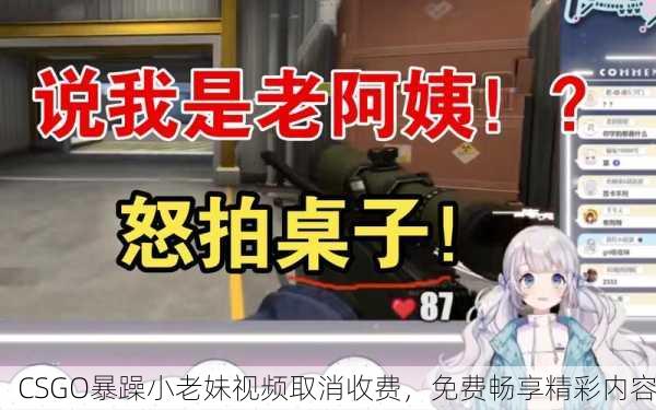 CSGO暴躁小老妹视频取消收费，免费畅享精彩内容