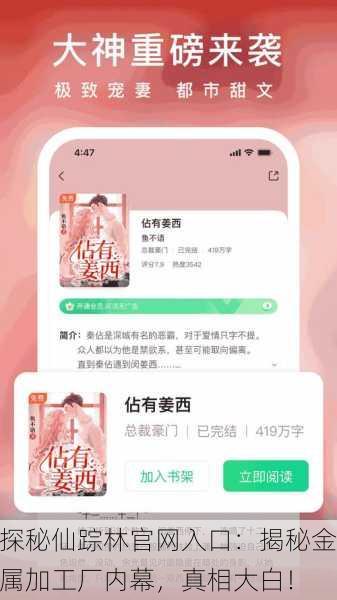 探秘仙踪林官网入口：揭秘金属加工厂内幕，真相大白！