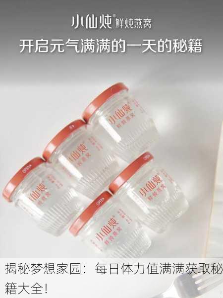 揭秘梦想家园：每日体力值满满获取秘籍大全！