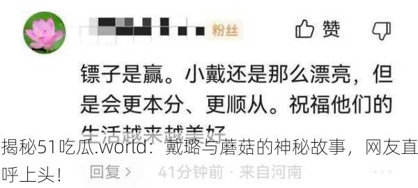 揭秘51吃瓜.world：戴璐与蘑菇的神秘故事，网友直呼上头！