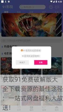 获取91免费破解版大全下载资源的最佳途径：一站式网盘福利大放送！