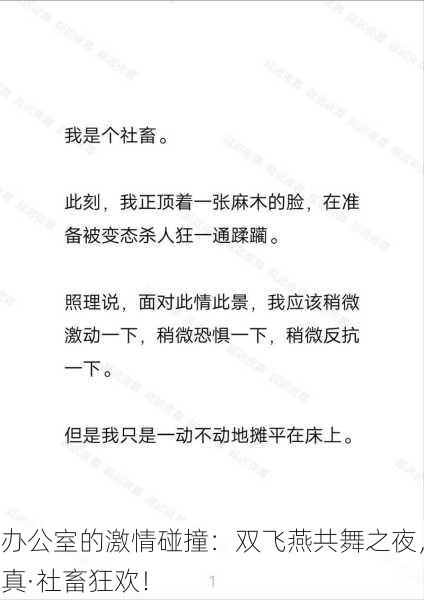 办公室的激情碰撞：双飞燕共舞之夜，真·社畜狂欢！