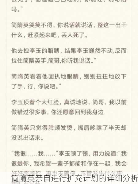 简隋英亲自进行扩充计划的详细分析