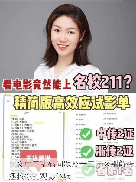 日文中字乱码问题及一二三区别解析：拯救你的观影体验！