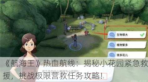 《航海王》热血航线：揭秘小花园紧急救援，挑战极限营救任务攻略！