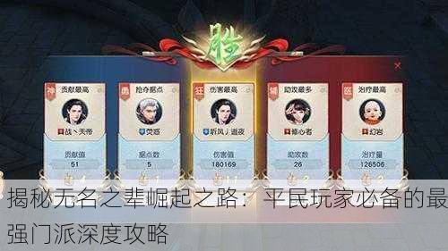 揭秘无名之辈崛起之路：平民玩家必备的最强门派深度攻略
