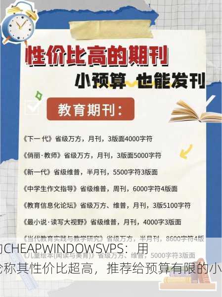 真实的CHEAPWINDOWSVPS：用户评论称其性价比超高，推荐给预算有限的小企业！