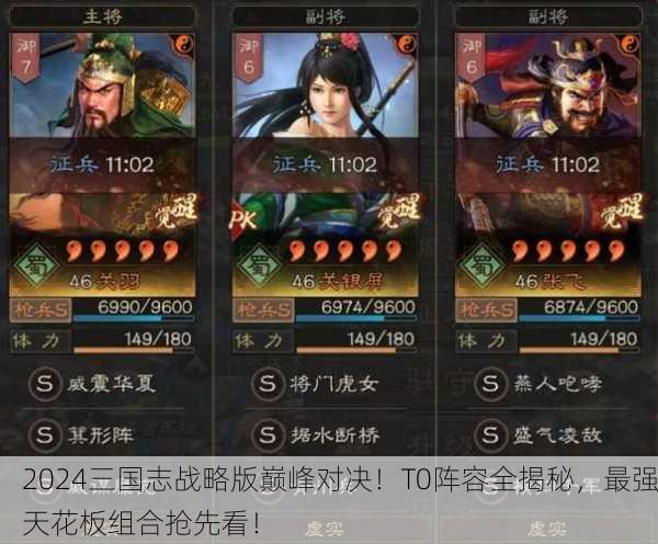 2024三国志战略版巅峰对决！T0阵容全揭秘，最强天花板组合抢先看！