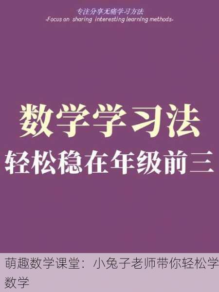 萌趣数学课堂：小兔子老师带你轻松学数学
