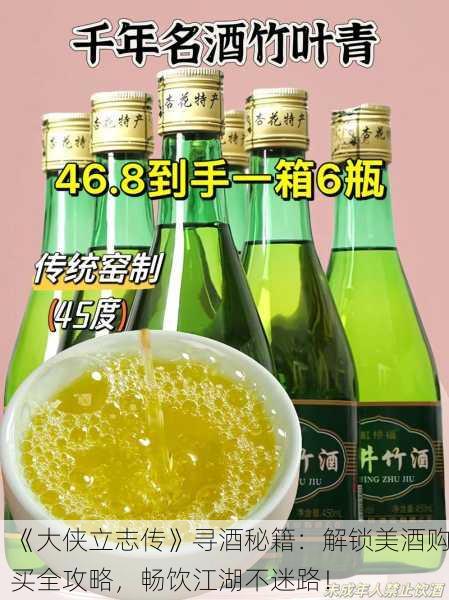 《大侠立志传》寻酒秘籍：解锁美酒购买全攻略，畅饮江湖不迷路！