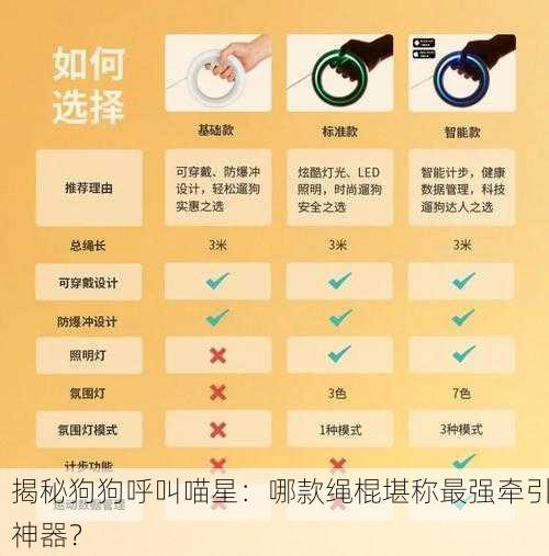 揭秘狗狗呼叫喵星：哪款绳棍堪称最强牵引神器？