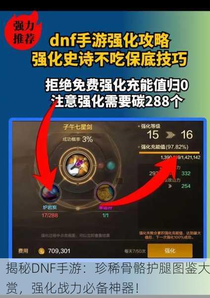 揭秘DNF手游：珍稀骨骼护腿图鉴大赏，强化战力必备神器！