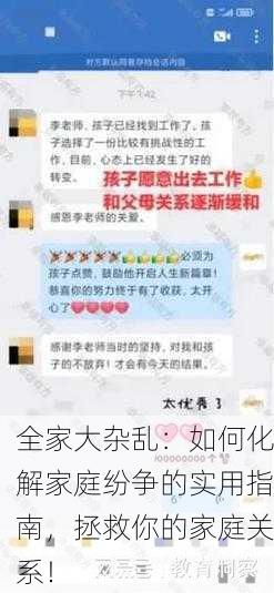 全家大杂乱：如何化解家庭纷争的实用指南，拯救你的家庭关系！