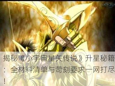 揭秘《小宇宙星矢传说》升星秘籍：全材料清单与苛刻要求一网打尽！