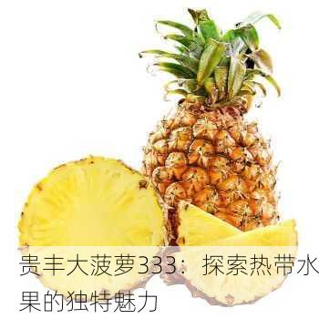 贵丰大菠萝333：探索热带水果的独特魅力