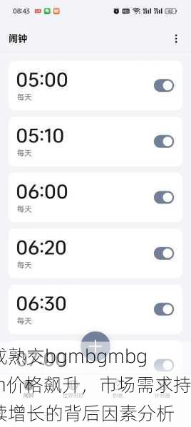 成熟交bgmbgmbgm价格飙升，市场需求持续增长的背后因素分析
