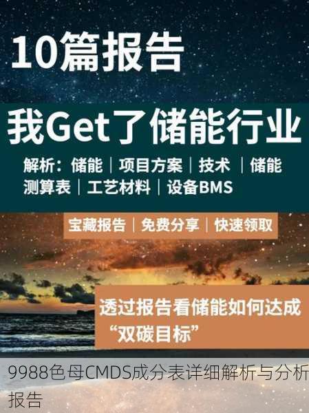 9988色母CMDS成分表详细解析与分析报告