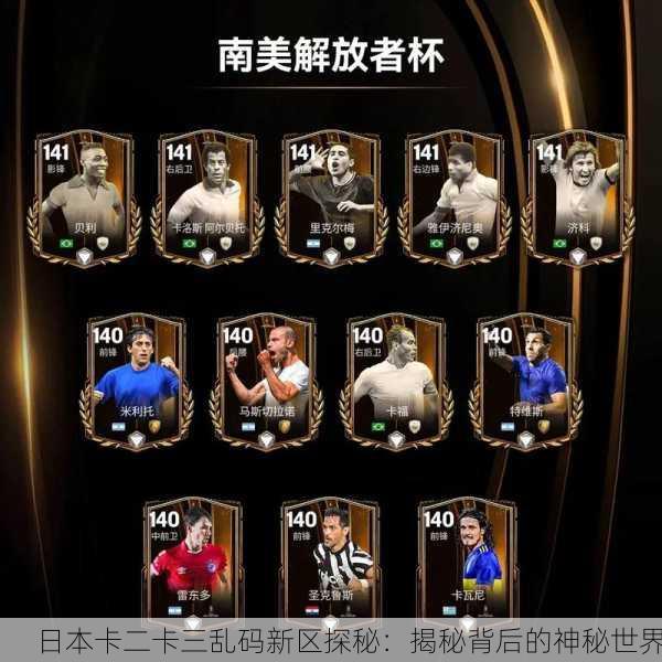 日本卡二卡三乱码新区探秘：揭秘背后的神秘世界