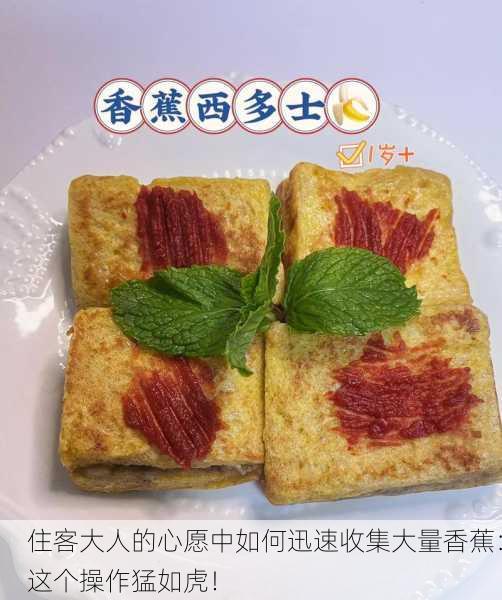 住客大人的心愿中如何迅速收集大量香蕉：这个操作猛如虎！