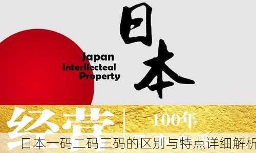 日本一码二码三码的区别与特点详细解析