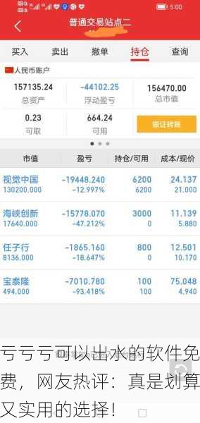 亏亏亏可以出水的软件免费，网友热评：真是划算又实用的选择！