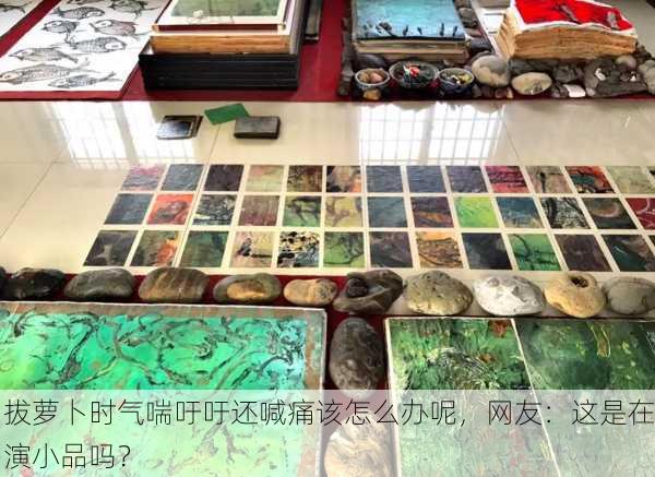 拔萝卜时气喘吁吁还喊痛该怎么办呢，网友：这是在演小品吗？