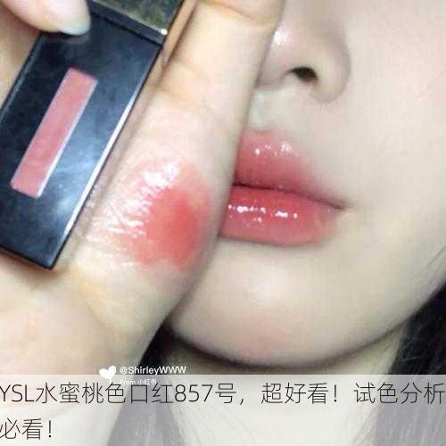 YSL水蜜桃色口红857号，超好看！试色分析必看！