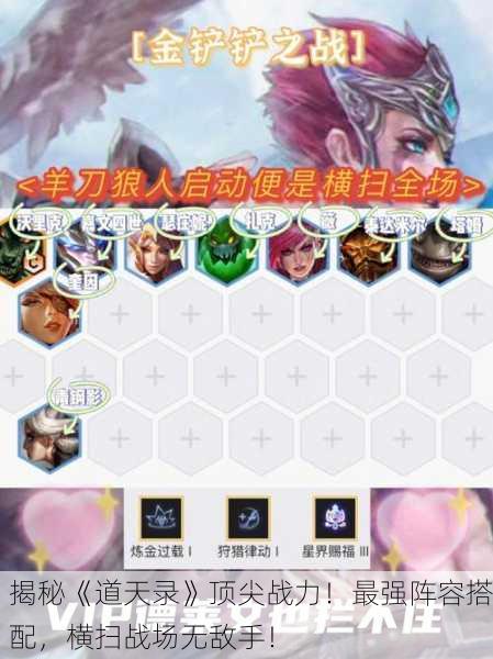揭秘《道天录》顶尖战力！最强阵容搭配，横扫战场无敌手！