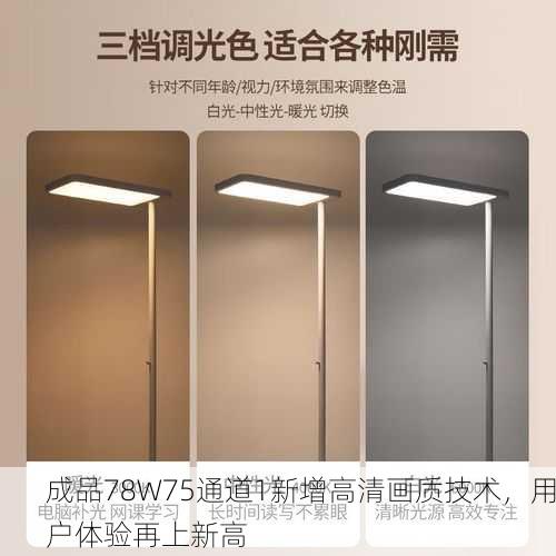 成品78W75通道1新增高清画质技术，用户体验再上新高