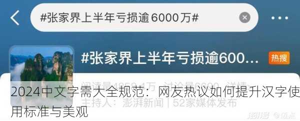 2024中文字需大全规范：网友热议如何提升汉字使用标准与美观
