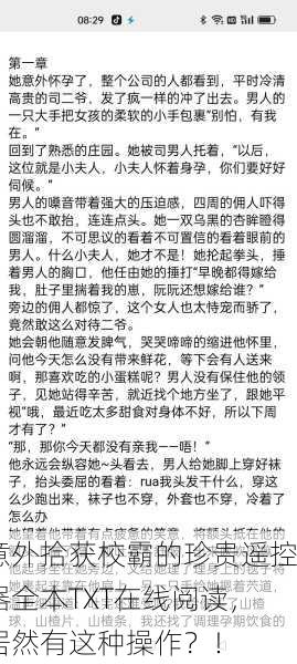 意外拾获校霸的珍贵遥控器全本TXT在线阅读，居然有这种操作？！