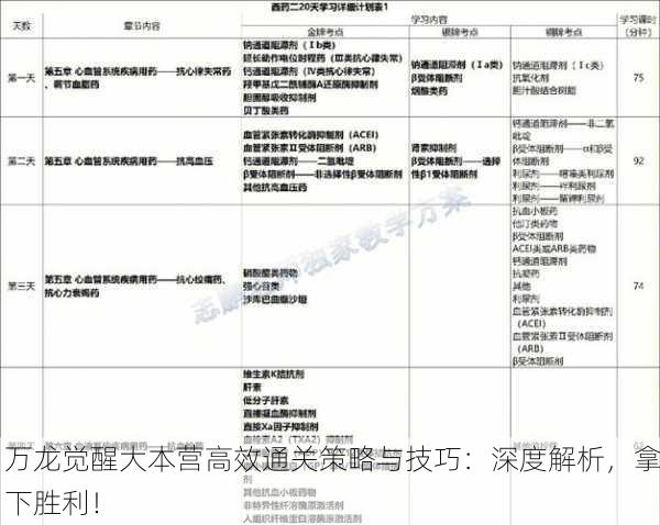 万龙觉醒大本营高效通关策略与技巧：深度解析，拿下胜利！