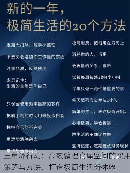 三角洲行动：高效整理仓库空间的实用策略与方法，打造极简生活新体验！