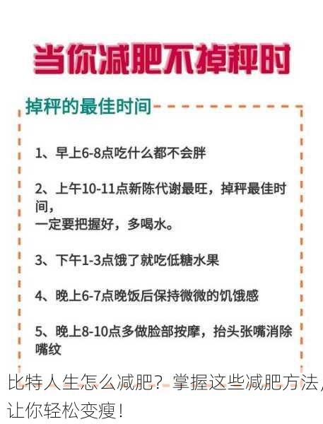 比特人生怎么减肥？掌握这些减肥方法，让你轻松变瘦！