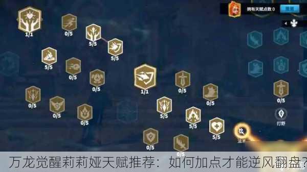 万龙觉醒莉莉娅天赋推荐：如何加点才能逆风翻盘？