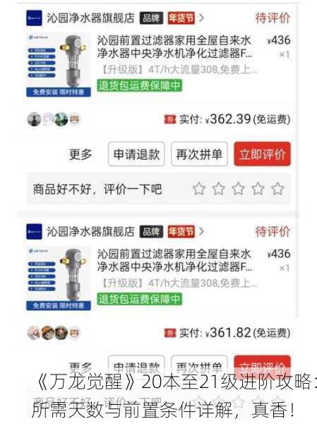 《万龙觉醒》20本至21级进阶攻略：所需天数与前置条件详解，真香！