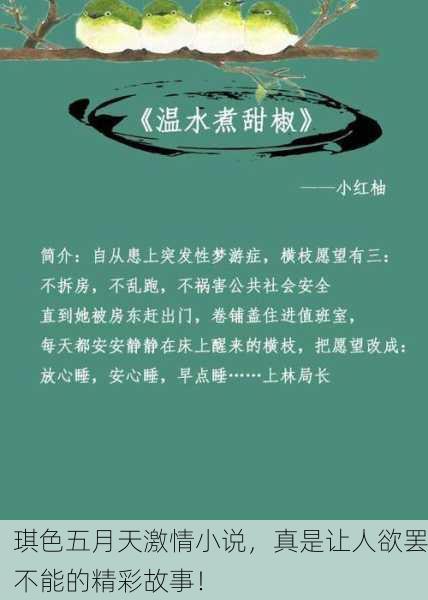 琪色五月天激情小说，真是让人欲罢不能的精彩故事！
